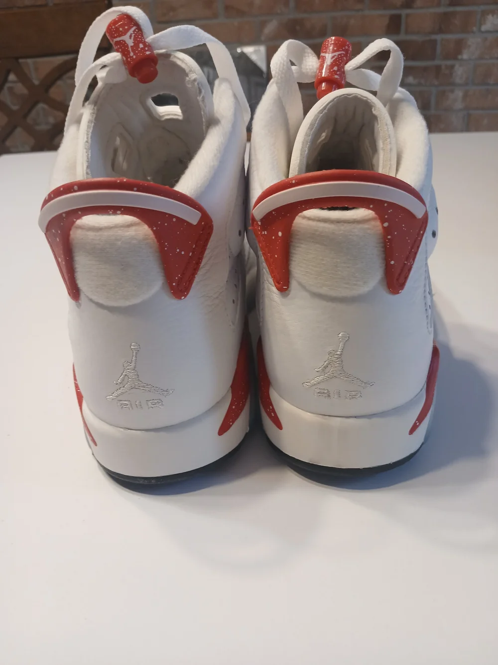Nike Air Jordan 6 Retro Red Oreo GS 7Y White University Red 384665-162 NEW